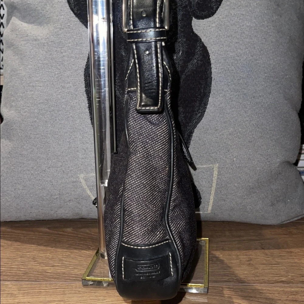 Coach Hampton Hobo black denim/leather